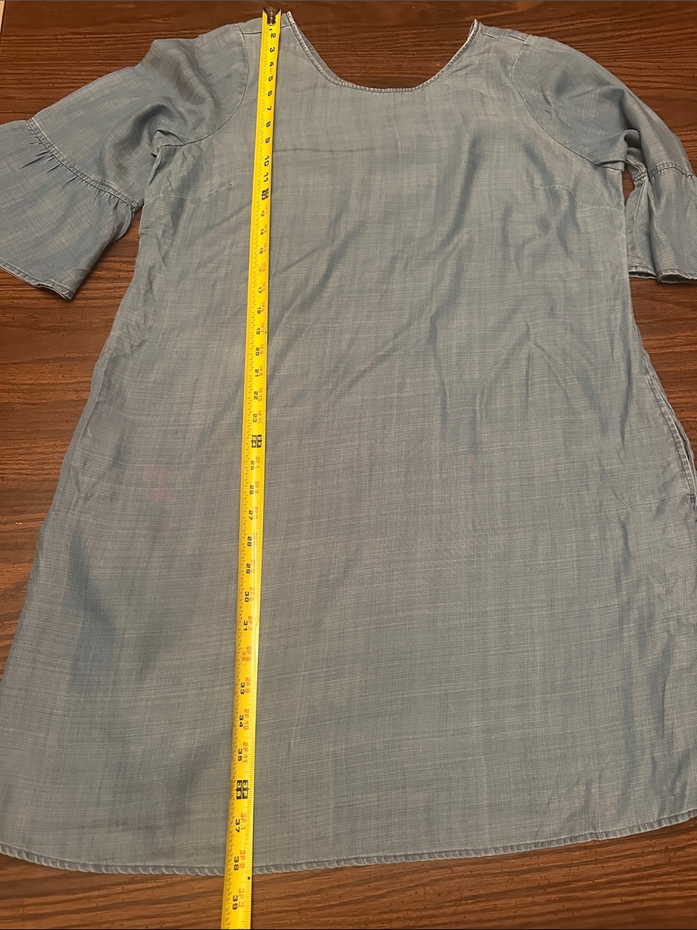 Tommy Bahama Light Blue 3/4 Sleeve Chambray dress - Picture 6 of 8